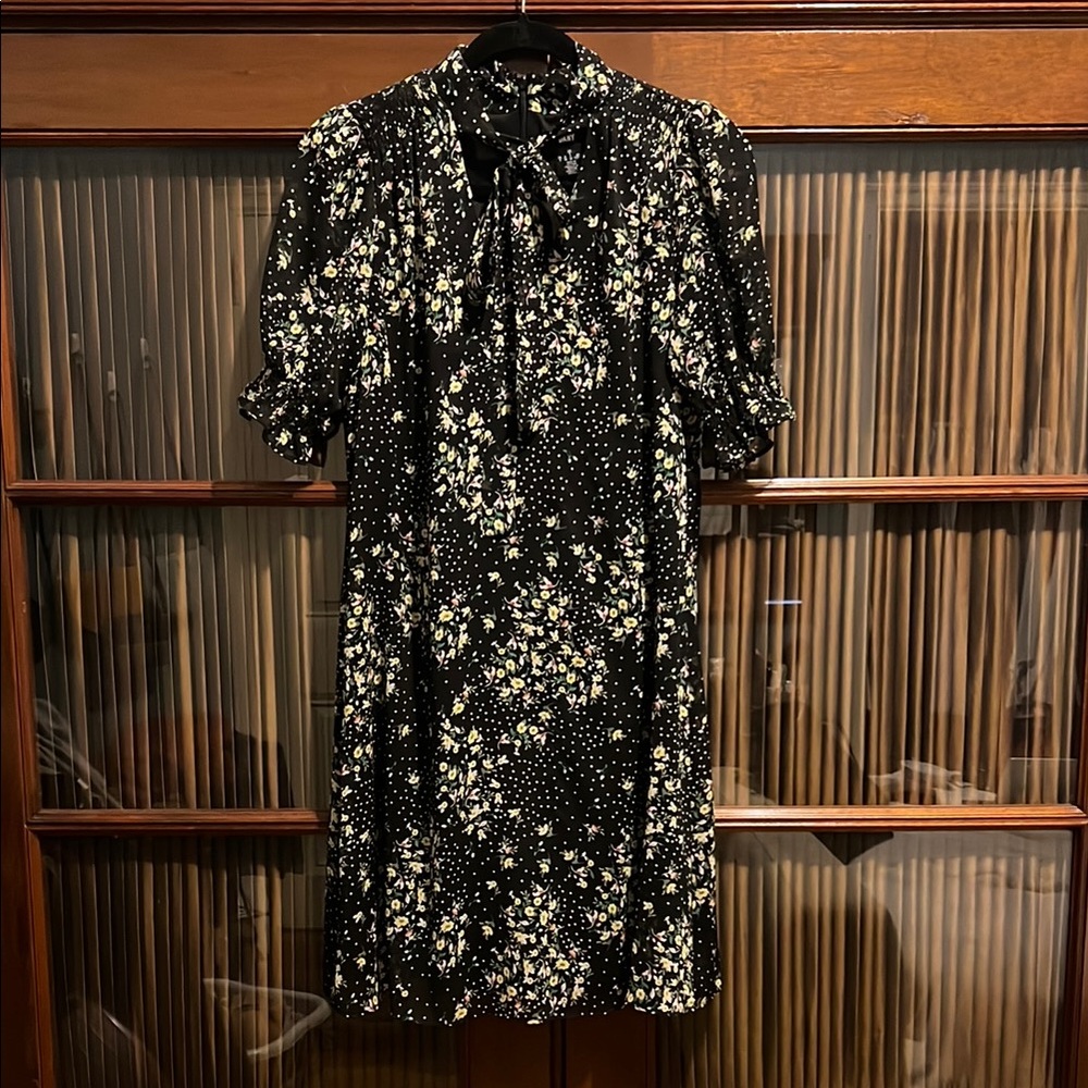 DKNY Floral Black Dress